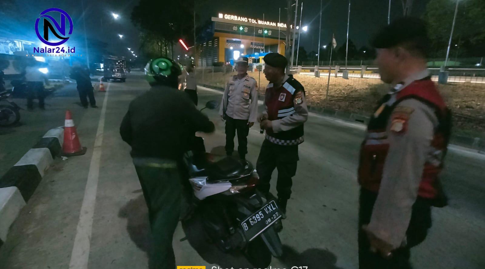 Razia Stasioner Polsek Tangerang di Gerbang Tol Buaran Indah