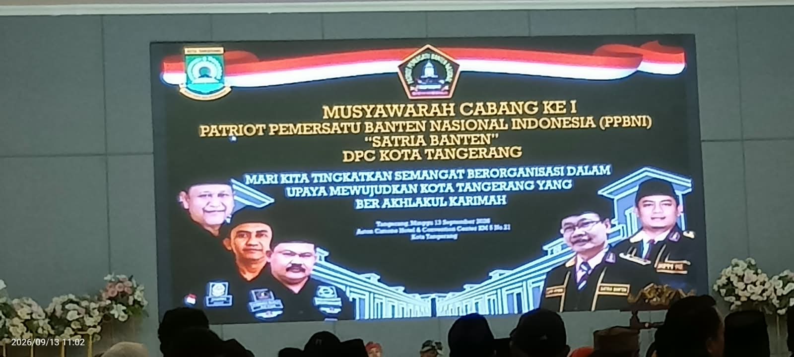 Musyawarah Cabang Ke I Patriot Pemersatu Banten Nasional Indonesia PPBNI Satria Banten DPC Kota Tangerang di Aston Hotel, 13 September 2026