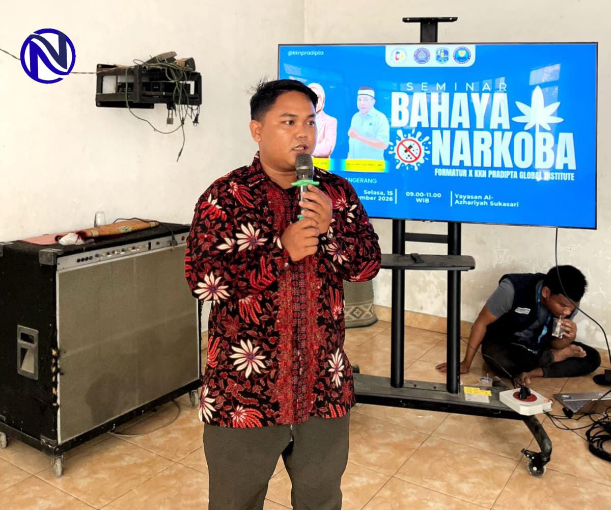 Mahasiswa FORMATUR dan KKN Pradipta 12 beri sosialisasi bahaya narkoba di Al-Azhariyah Rajeg