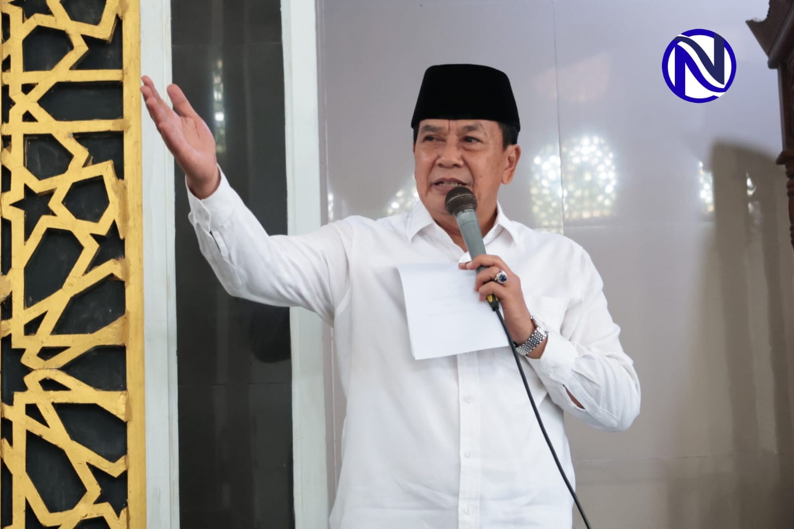 Bupati Tangerang Moch Maesyal Rasyid sambutan Jumling di Masjid Nurul Falah Jayanti