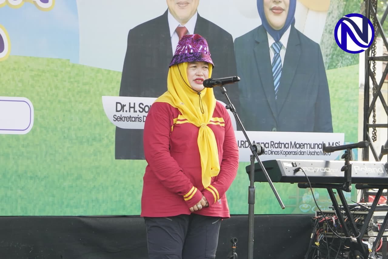 Kepala Diskum Kabupaten Tangerang Anna Ratna Maemunah sambutan penutupan Festival Kuliner Cikupa 2026