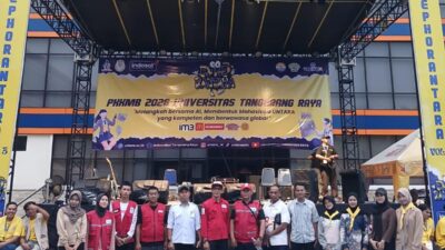 Panggung utama PKKMB 2026 Universitas Tangerang Raya UNTARA Ephorantara Vol 3 di Tigaraksa