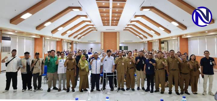 Dinas Sosial Kota Tangerang foto bersama saat menggelar Rapat Evaluasi Pekerja Sosial Masyarakat Triwulan III 2026