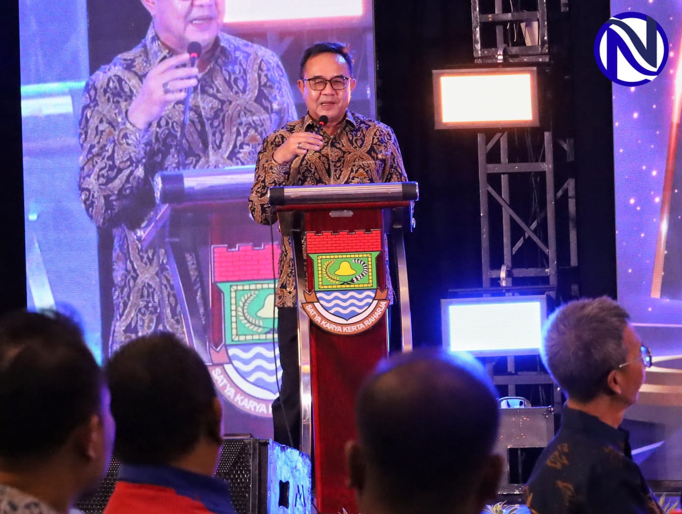 Sekretaris Daerah Kabupaten Tangerang Soma Atmaja menyampaikan sambutan pada Awarding Ceremony Corporate Awards 2026