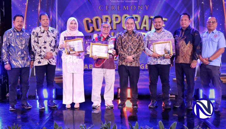 Suasana penyerahan penghargaan Corporate Awards 2026 Kabupaten Tangerang