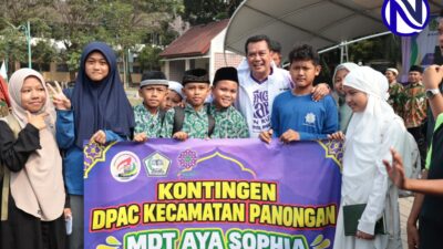 Bupati Tangerang Moch Maesyal Rasyid foto bersama kontingen DPAC Kecamatan Panongan MDT Aya Sophia peserta PORSADIN VII