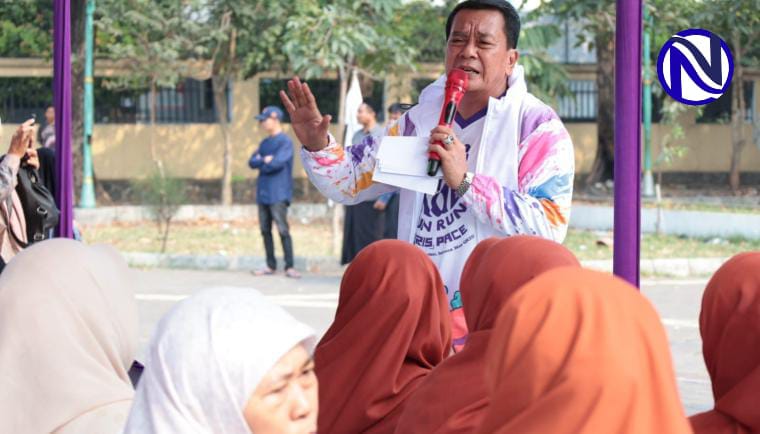 Bupati Tangerang Moch Maesyal Rasyid memberikan sambutan saat pembukaan PORSADIN VII tingkat Kabupaten Tangerang di Alun-alun Balaraja