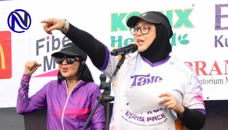 Wabup Intan Nurul Hikmah sambutan Hari Osteoporosis dan Haornas di Indomilk Arena Kelapa Dua