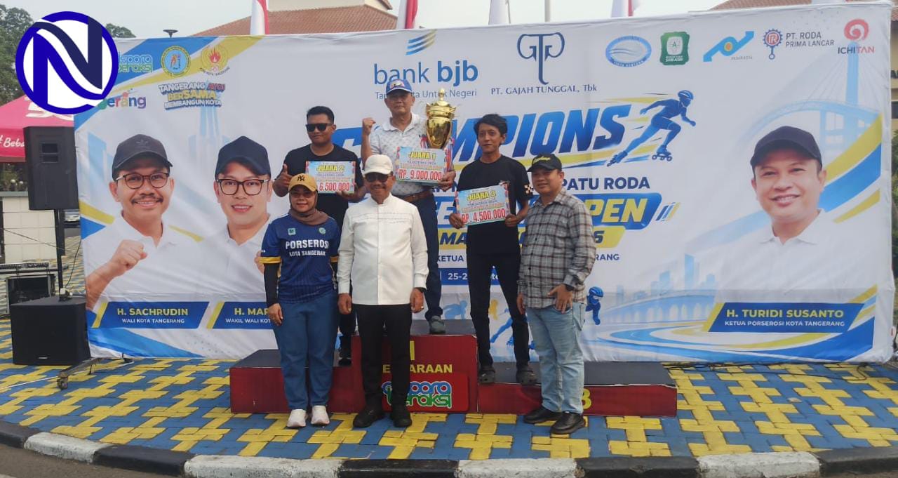 Walikota Sachrudin serahkan piala juara Tangerang Open Speed Marathon 2026