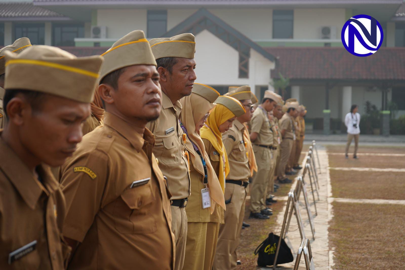 Suasana Apel Pagi ASN Pemkab Tangerang di Lapangan Raden Arya Yudhanegara Pusat Pemerintahan Kabupaten Tangerang Tigaraksa