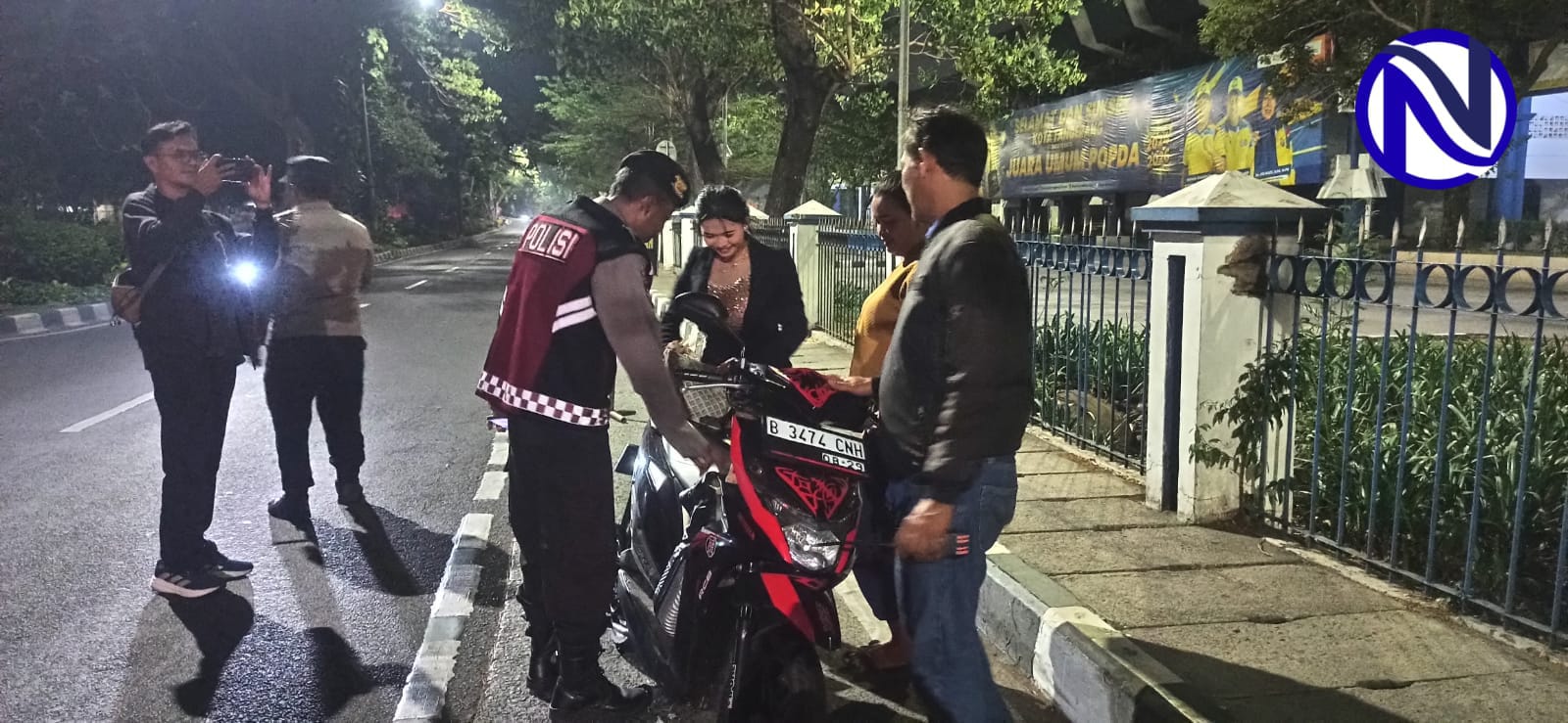 Polisi cek motor B 3474 CNH patroli Cipkon Polsek Tangerang Taman Elektrik