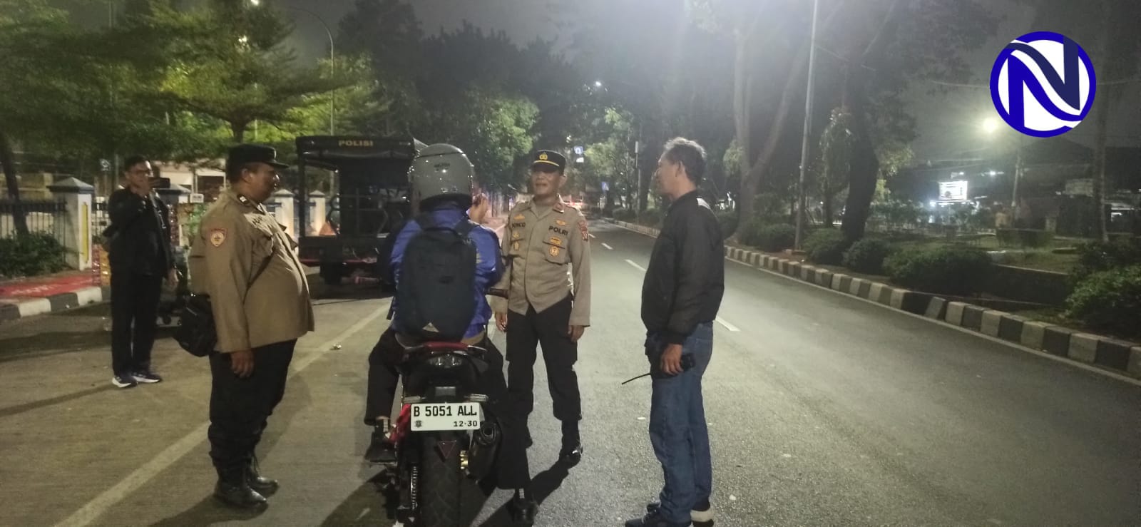 Patroli Cipkon Polsek Tangerang periksa motor B 5051 ALL cegah Curanmor