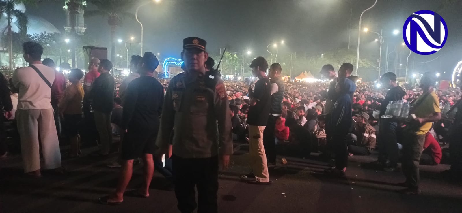Kapolsek Tangerang Kota Kompol Suyatno S.H, M.H Pantau Keamanan Nobar Final ASEAN CUP 2026 di Taman Elektrik