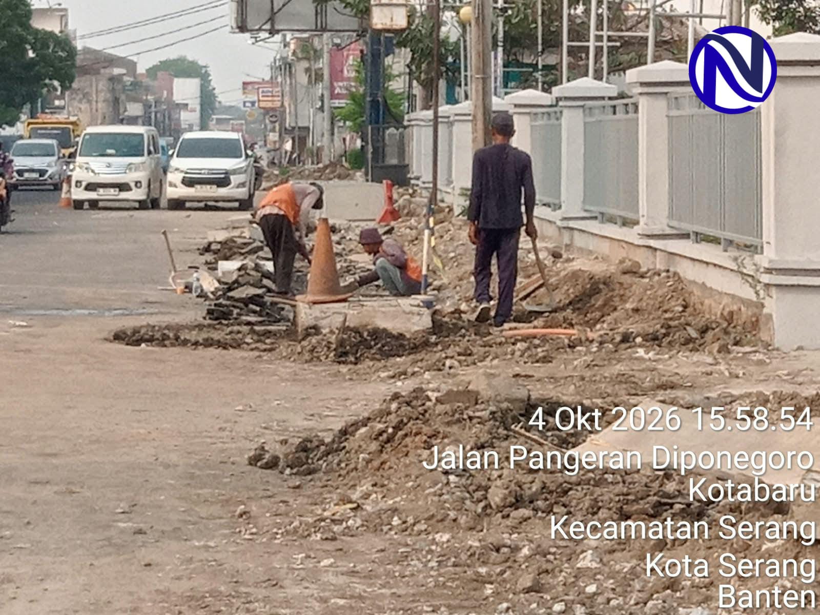 Pekerja U-Ditch Diponegoro Serang genangan air Sabtu 3 Oktober 2026