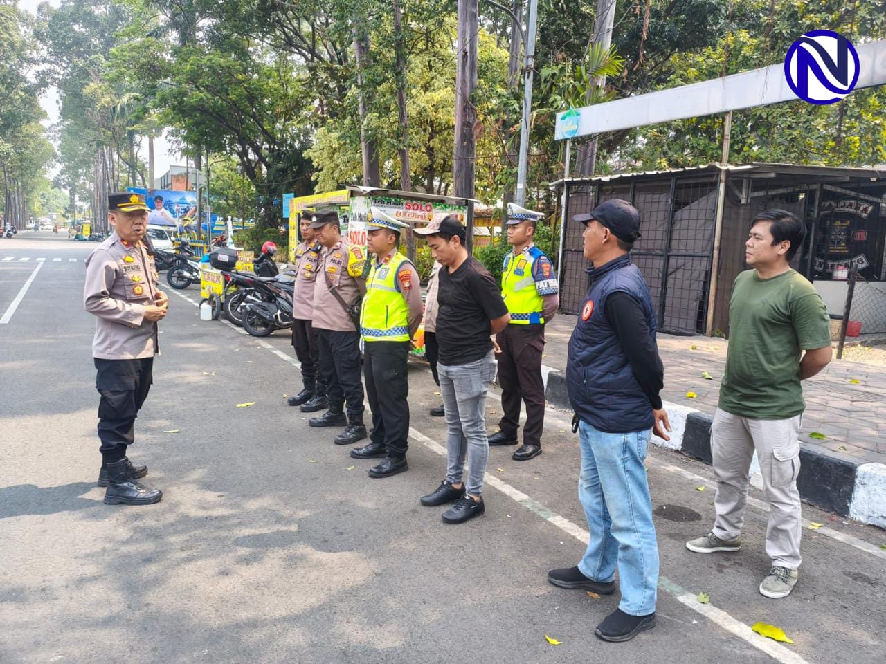 Kapolsek Tangerang Kompol Suyatno pimpin apel pengamanan